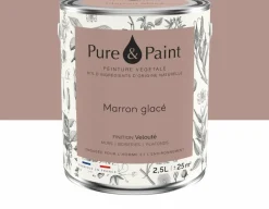 Peinture végétale velouté Marron glacé 2,5L - Pure & Paint