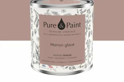 Peinture végétale velouté Marron glacé 0,5L - Pure & Paint