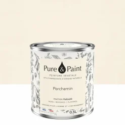 Peinture végétale velouté Parchemin 0,5L - Pure & Paint