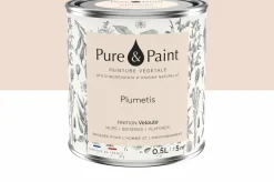 Peinture végétale velouté Plumetis 0,5L - Pure & Paint