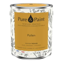 Peinture végétale velouté Pollen 2,5L - Pure & Paint