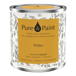 Peinture végétale velouté Pollen 0,5L - Pure & Paint