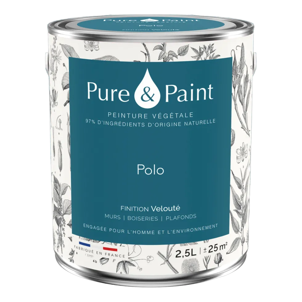 Peinture végétale velouté Polo 2,5L - Pure & Paint