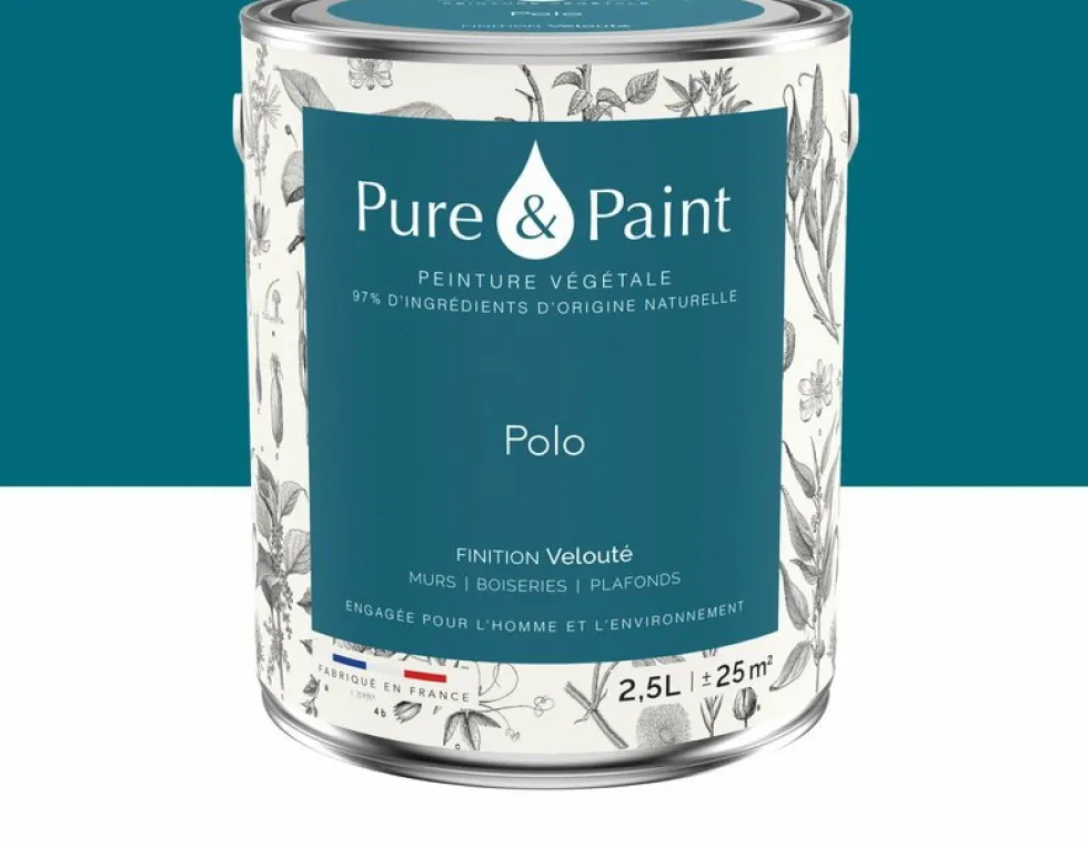 Peinture végétale velouté Polo 2,5L - Pure & Paint