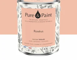 Peinture végétale velouté Roséus 2,5L - Pure & Paint