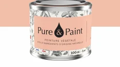 Peinture végétale velouté Roséus 100ML - Pure & Paint