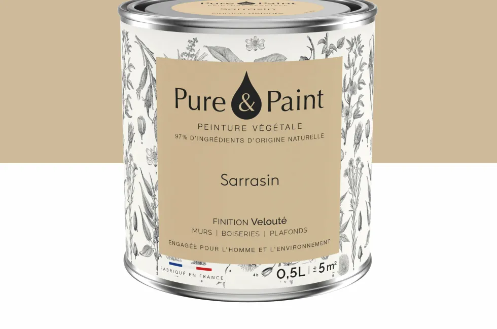 Peinture végétale velouté Sarrasin 0,5L - Pure & Paint