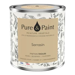 Peinture végétale velouté Sarrasin 0,5L - Pure & Paint
