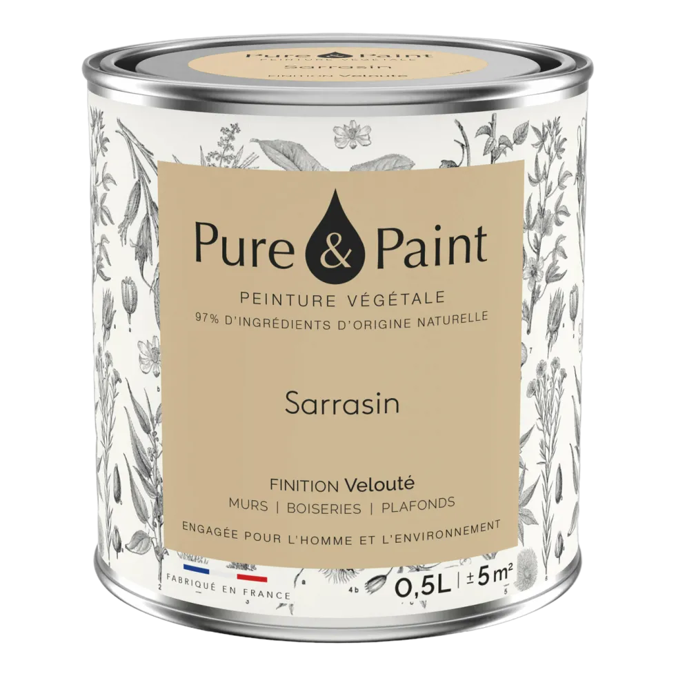Peinture végétale velouté Sarrasin 0,5L - Pure & Paint