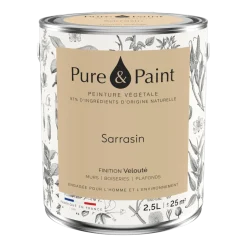Peinture végétale velouté Sarrasin 2,5L - Pure & Paint