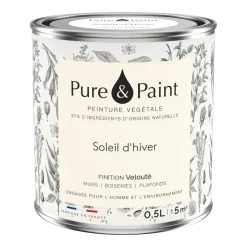 Peinture végétale velouté Soleil d'hiver 0,5L - Pure & Paint
