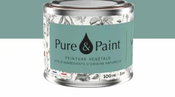 Peinture végétale velouté Vert de gris 100ML - Pure & Paint
