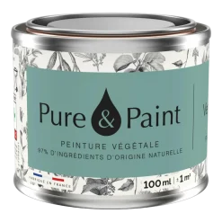 Peinture végétale velouté Vert de gris 100ML - Pure & Paint