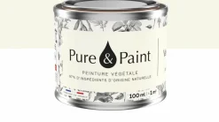 Peinture végétale velouté Vert jasmin 100ML - Pure & Paint
