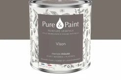 Peinture végétale velouté Vison 0,5L - Pure & Paint