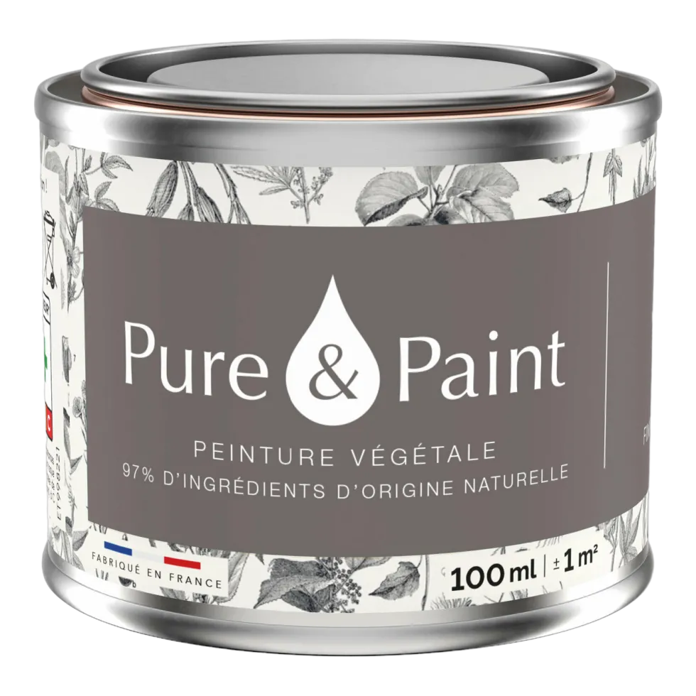Peinture végétale velouté Vison 100ML - Pure & Paint