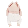 Peluche cochon beige/rose avec son pantalon en coton grand 45cm Helmut - Adada