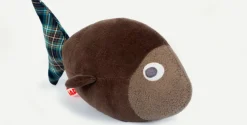 Peluche poisson chocolat et imprimé écossais Charles - Adada