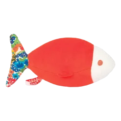 Peluche poisson orange et imprimé floral Paul - Adada