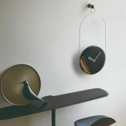 Pendule en marbre Sahara et laiton Eslabón G - Nomon