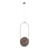 Pendule en noyer et métal noir Colgante - Nomon