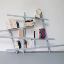 Petite bibliothèque en hêtre laqué Rouge Mikado - Compagnie