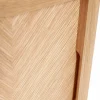 Petite commode en chêne naturel et aux motifs chevron - Hübsch