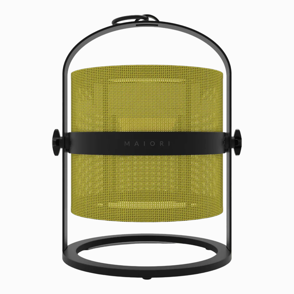 Petite lampe abat-jour citron et cadre charbon La Lampe Petite - Maiori