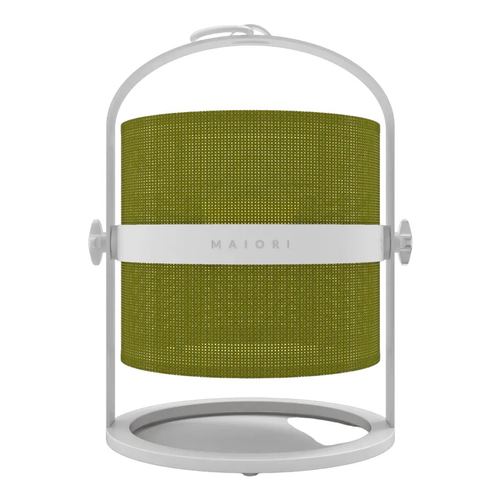Petite lampe abat-jour kaki et cadre blanc La Lampe Petite - Maiori