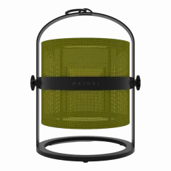 Petite lampe abat-jour kaki et cadre charbon La Lampe Petite - Maiori