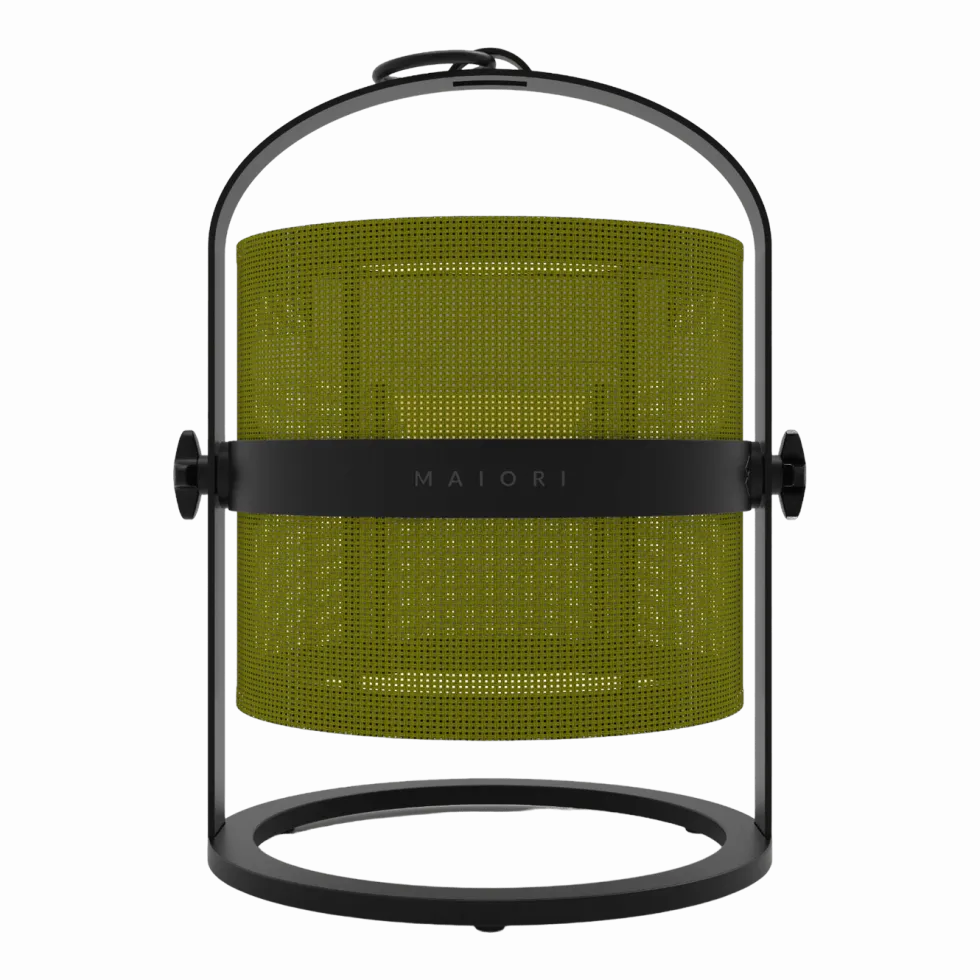 Petite lampe abat-jour kaki et cadre charbon La Lampe Petite - Maiori