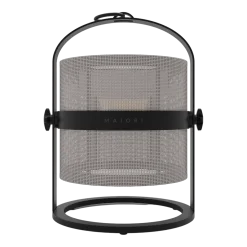 Petite lampe abat-jour taupe clair et cadre charbon La Lampe Petite - Maiori