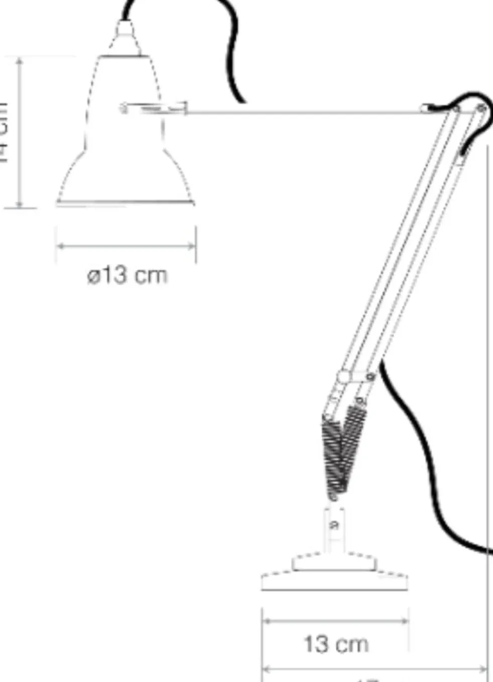 Petite lampe de bureau noire 50 cm Original 1227 Mini - Anglepoise