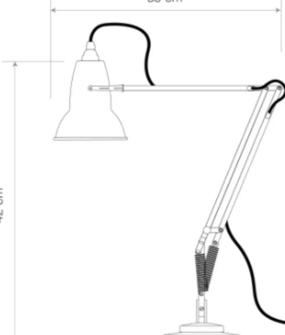 Petite lampe de bureau noire 50 cm Original 1227 Mini - Anglepoise