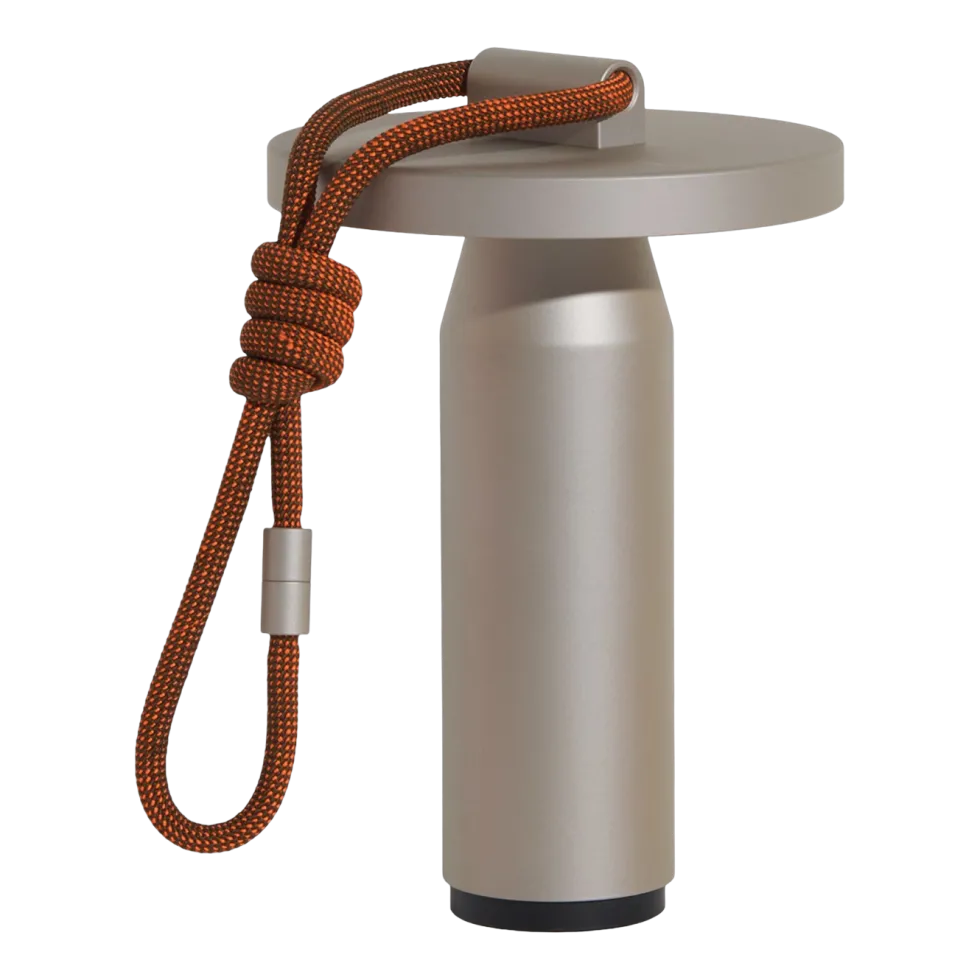 Petite lampe nomade en aluminium gris Quasar - Petite Friture