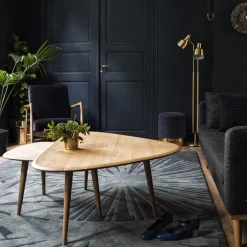 Petite table basse bleu peacock Fifties - RED Edition