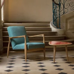 Petite table basse bleu peacock Fifties - RED Edition