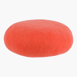 Petit pouf rond en laine corail S Felix - myfelt
