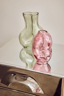 Petit vase en verre Gleam Rose - HKLIVING