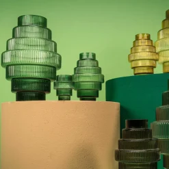 Petit vase en verre vert Steps - Pols Potten