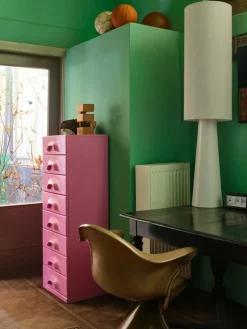 Pied de lampadaire conique en grès crème XL - HKliving