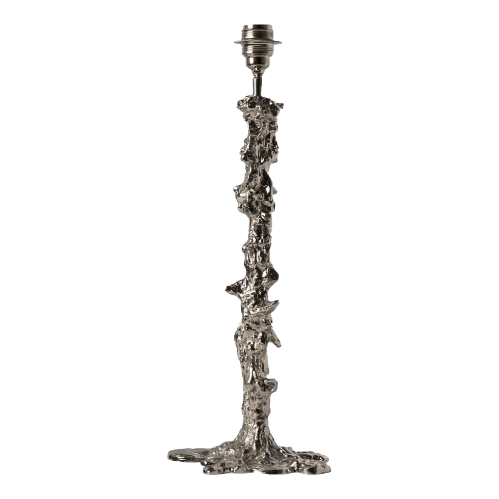 Pied de lampe en métal argenté Drip - Pols Potten