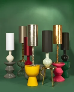 Pied de lampe en métal argenté Drip - Pols Potten
