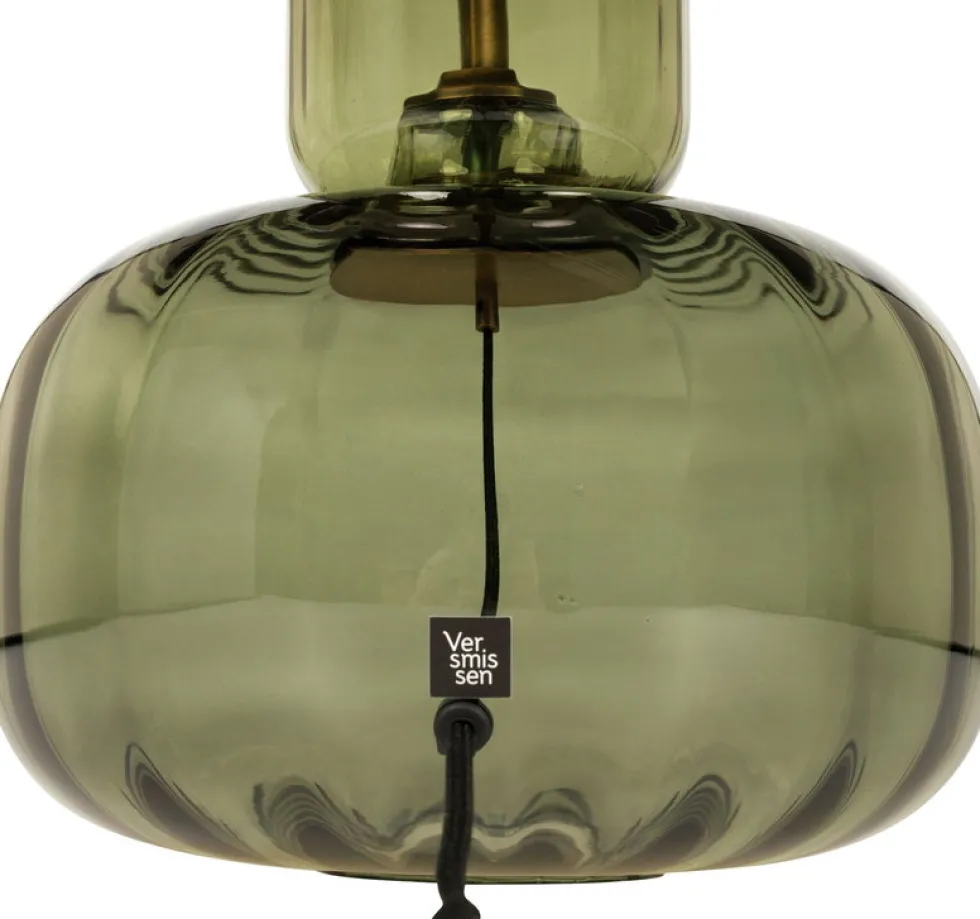 Pied de lampe en vert soufflé vert et marsala 59,5cm Josephine - Versmissen