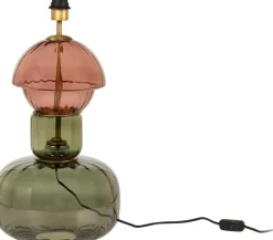 Pied de lampe en vert soufflé vert et marsala 59,5cm Josephine - Versmissen