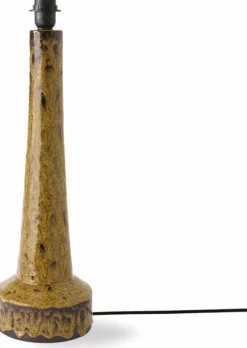 Pied de lampe rétro en grès moutarde - HKliving