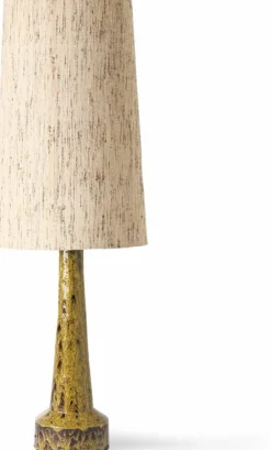 Pied de lampe rétro en grès moutarde - HKliving
