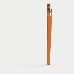 Pied de table en acier rouge tangerine 75cm - TIPTOE
