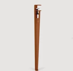 Pied de table haute en acier thermolaqué brun cannelle 75cm - TIPTOE