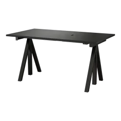 Pieds de bureau réglable en acier peint noir 118,5cm Works - String furniture